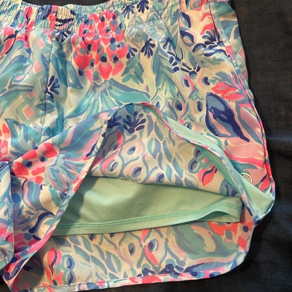 Lilly Pulitzer Luxletic Multicolor Athletic Shorts - Picture 3 of 4